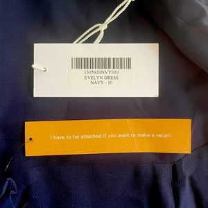 Reformation Evelyn Dress, Navy Size 10